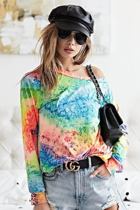 BiBi Tie Dye Soft Knit Jersey T-Shirt - Love Salve