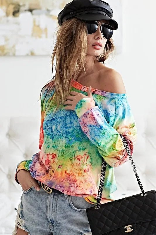 BiBi Tie Dye Soft Knit Jersey T-Shirt - Love Salve