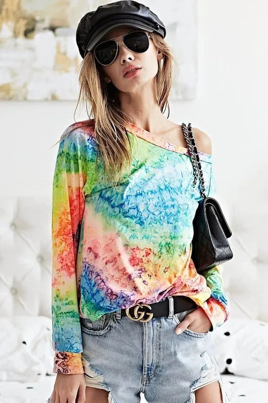 BiBi Tie Dye Soft Knit Jersey T-Shirt - Love Salve