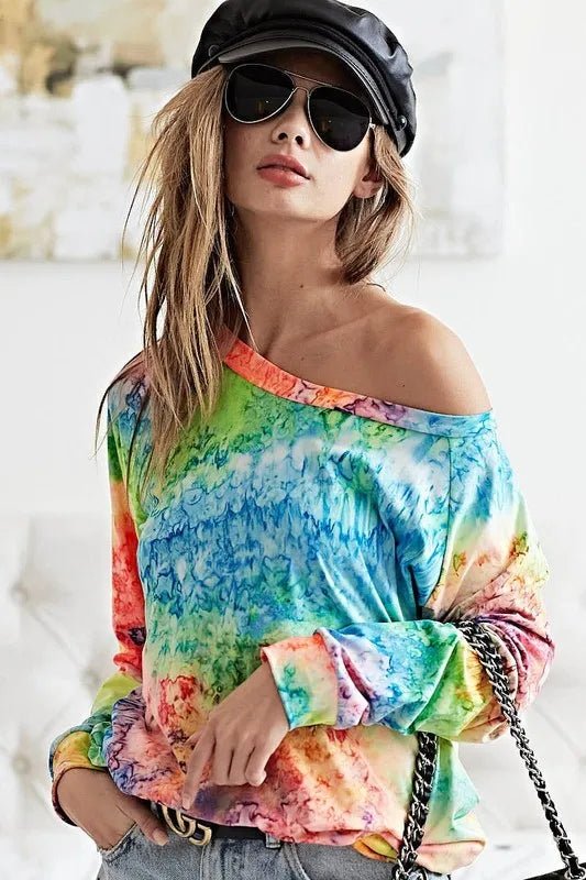 BiBi Tie Dye Soft Knit Jersey T-Shirt - Love Salve