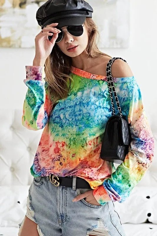 BiBi Tie Dye Soft Knit Jersey T-Shirt - Love Salve