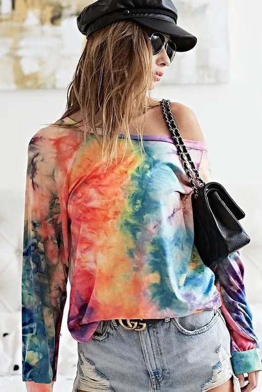 BiBi Tie Dye Soft Knit Jersey Top for Casual Comfort - Love Salve 