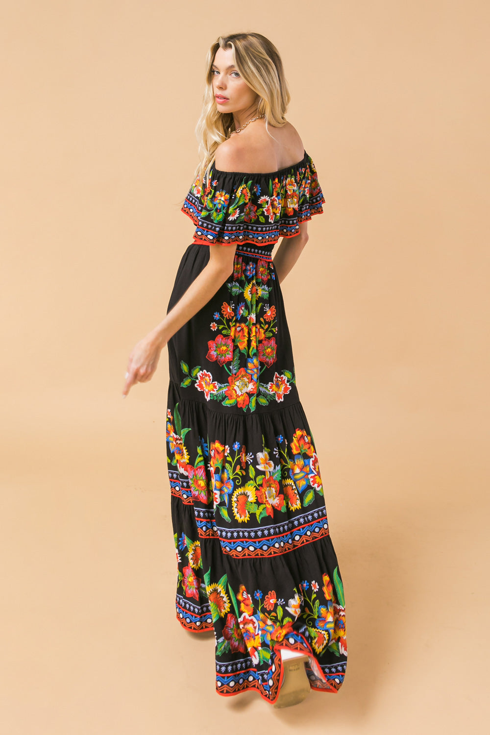 POETIC LOVE PRINT MAXI DRESS Flying Tomato