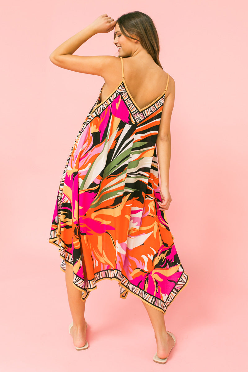 SIMPLE MELODY FLORAL HANKY DRESS Flying Tomato