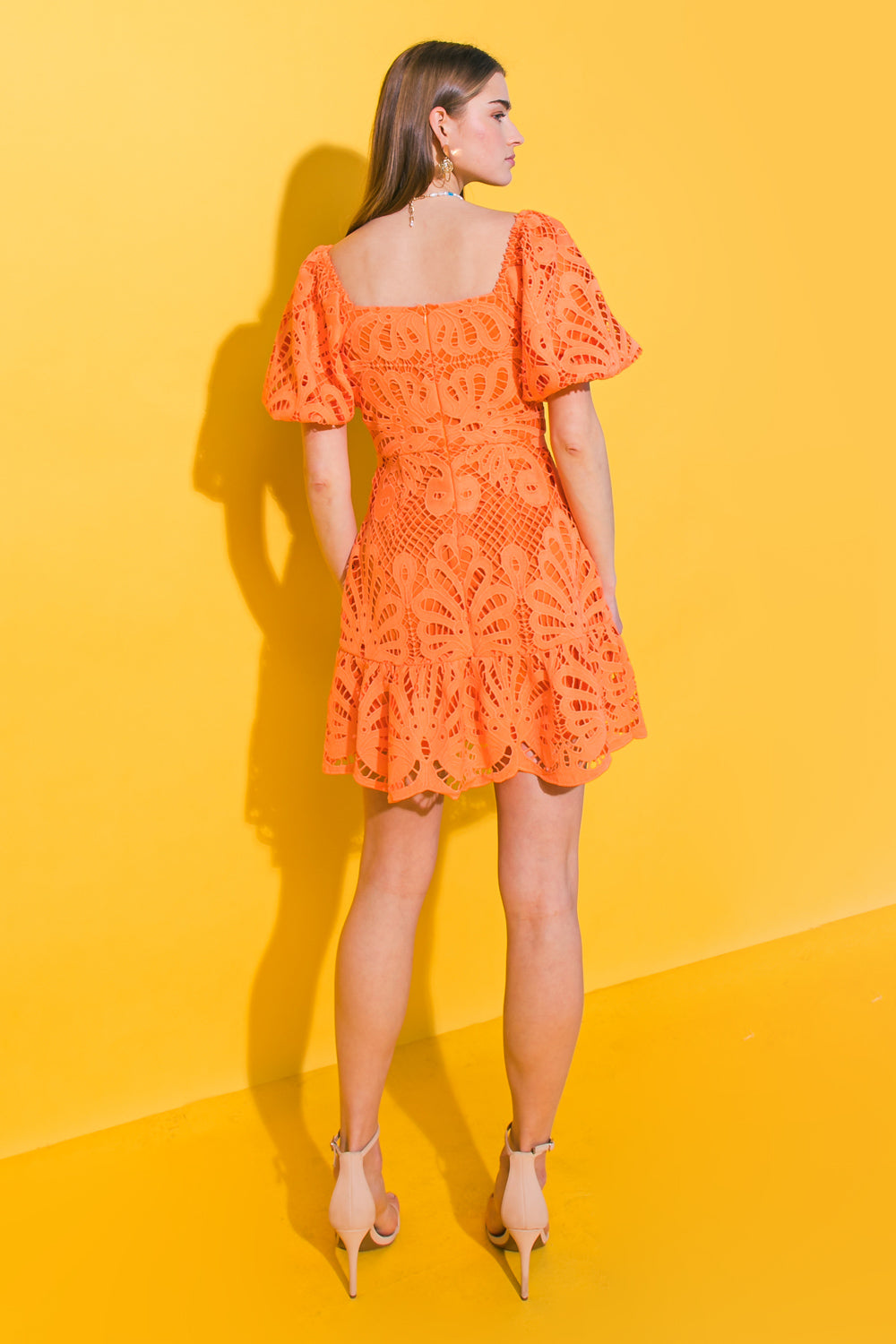 LIFETIME CELEBRATIONS LACE MINI DRESS Flying Tomato