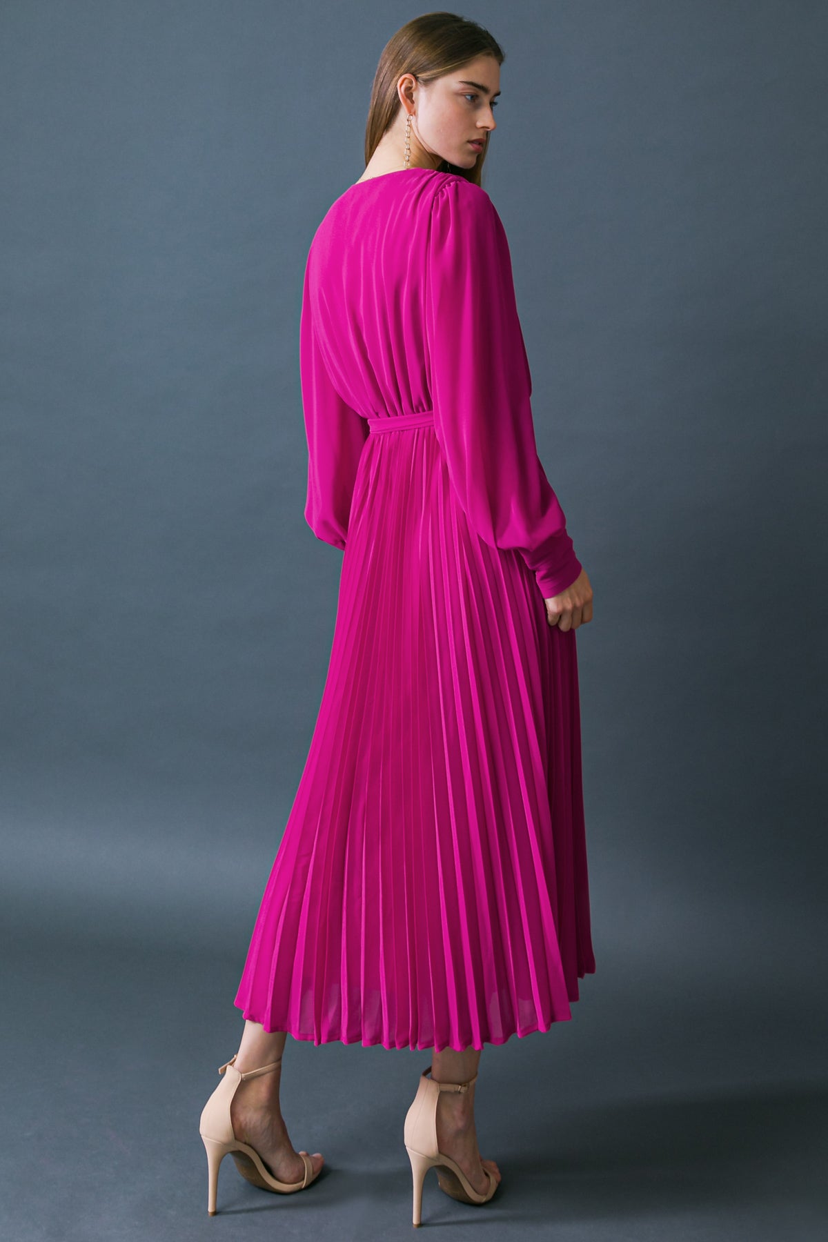 CHARMING FAVORITE WOVEN MIDI DRESS Flying Tomato