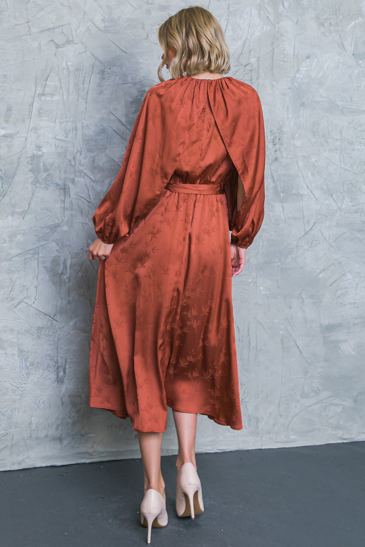 PROGRESS OVER PERFECTION SATIN MIDI DRESS Flying Tomato