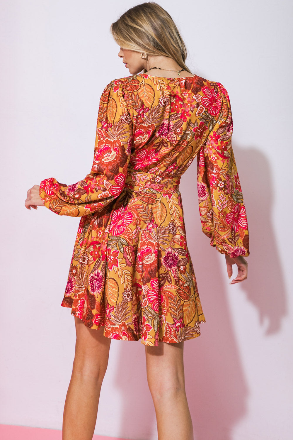 AROUND THE TIME WOVEN MINI DRESS Flying Tomato