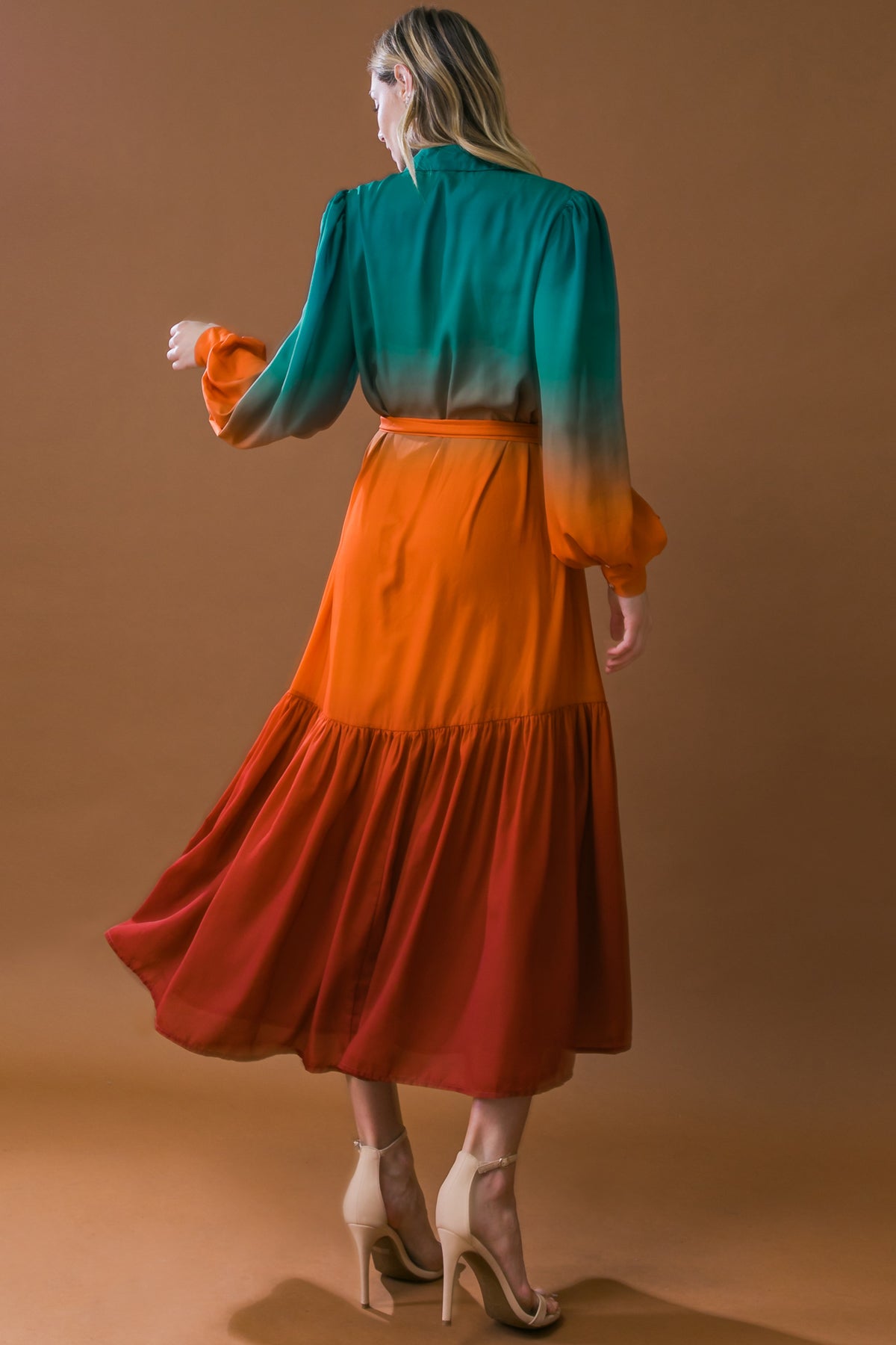 SHOW STOPPER WOVEN MIDI DRESS Flying Tomato