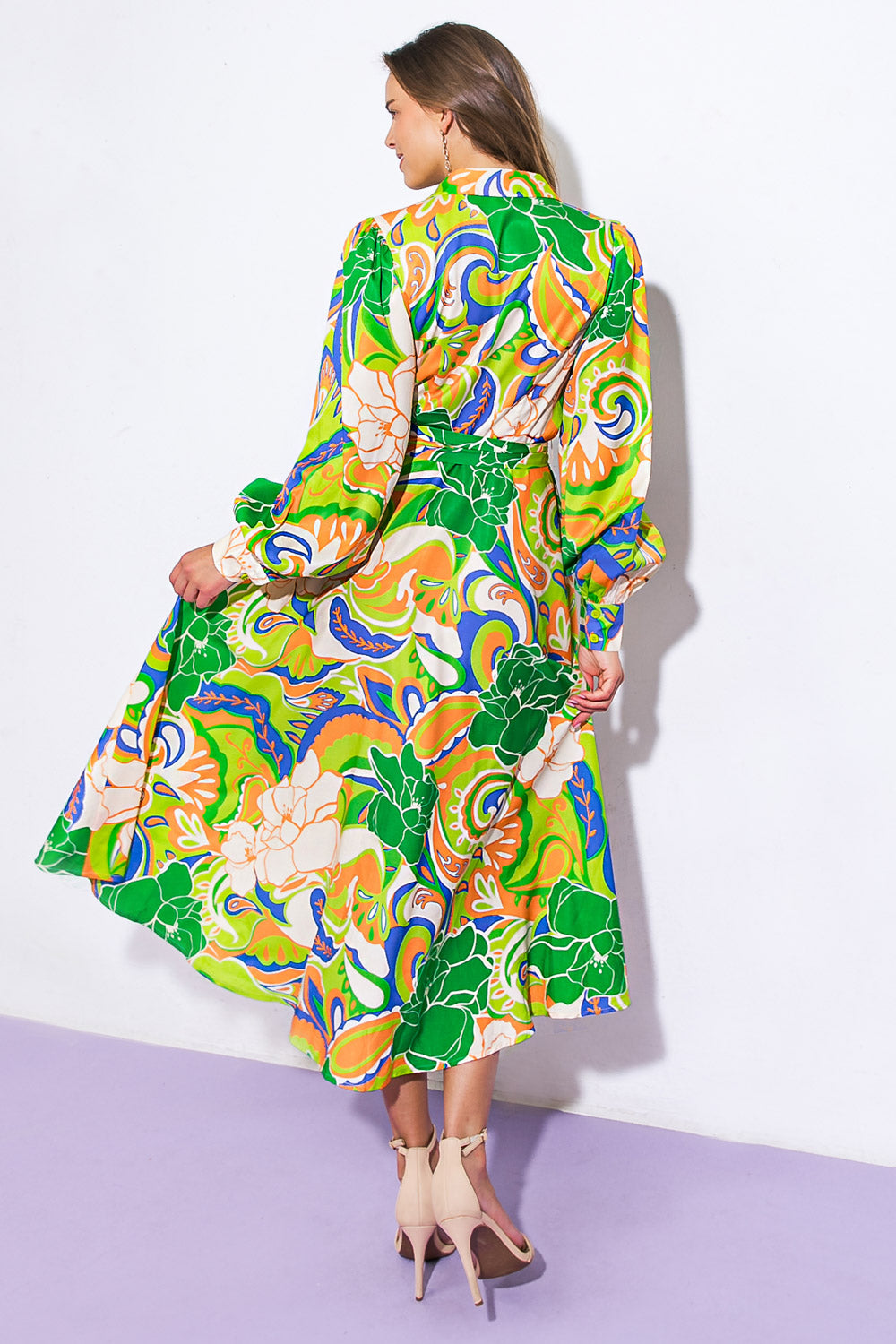 DESIRABLE STYLE WOVEN MIDI DRESS Flying Tomato