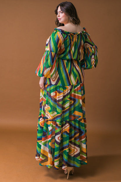 TIME ROLLS BY WOVEN MAXI DRESS