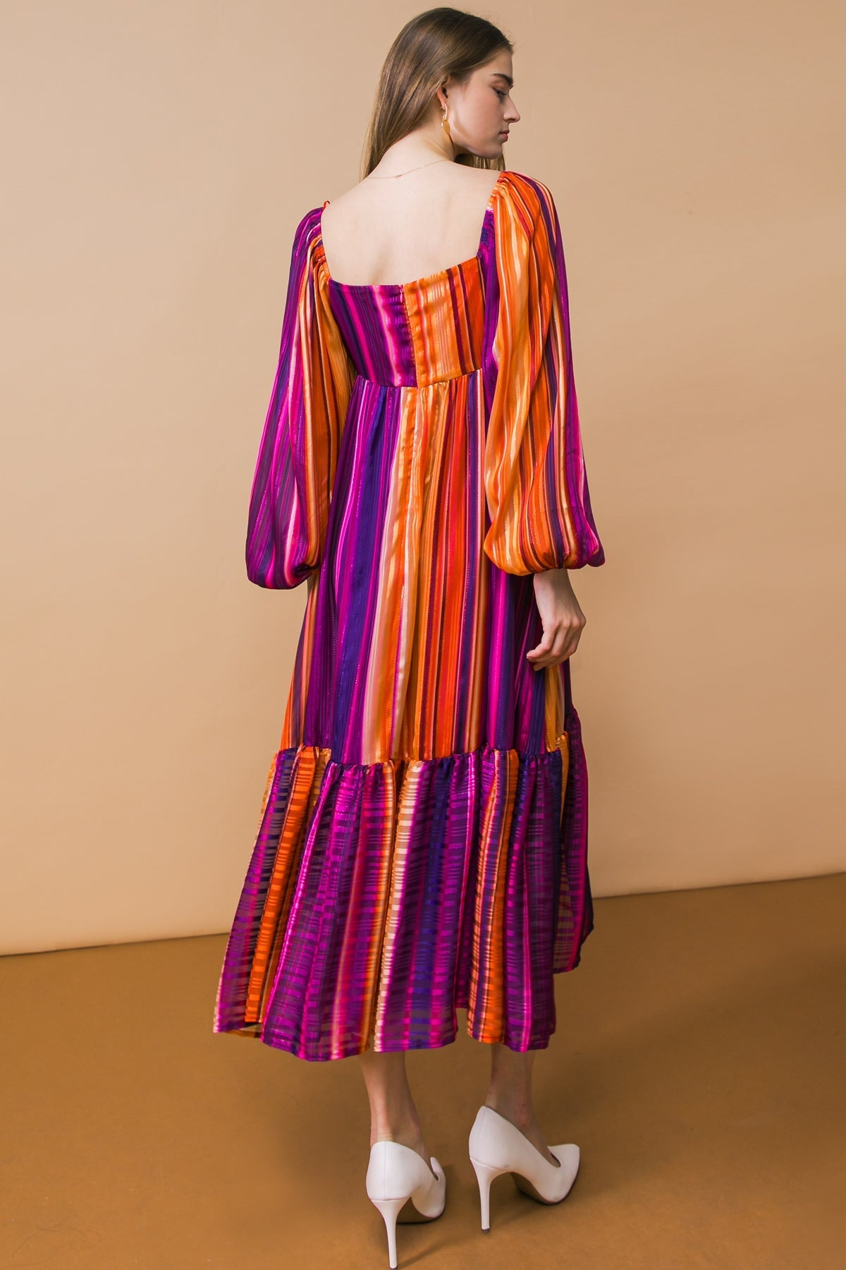 EVERYTHING YOU NEEDED WOVEN MIDI DRESS Flying Tomato