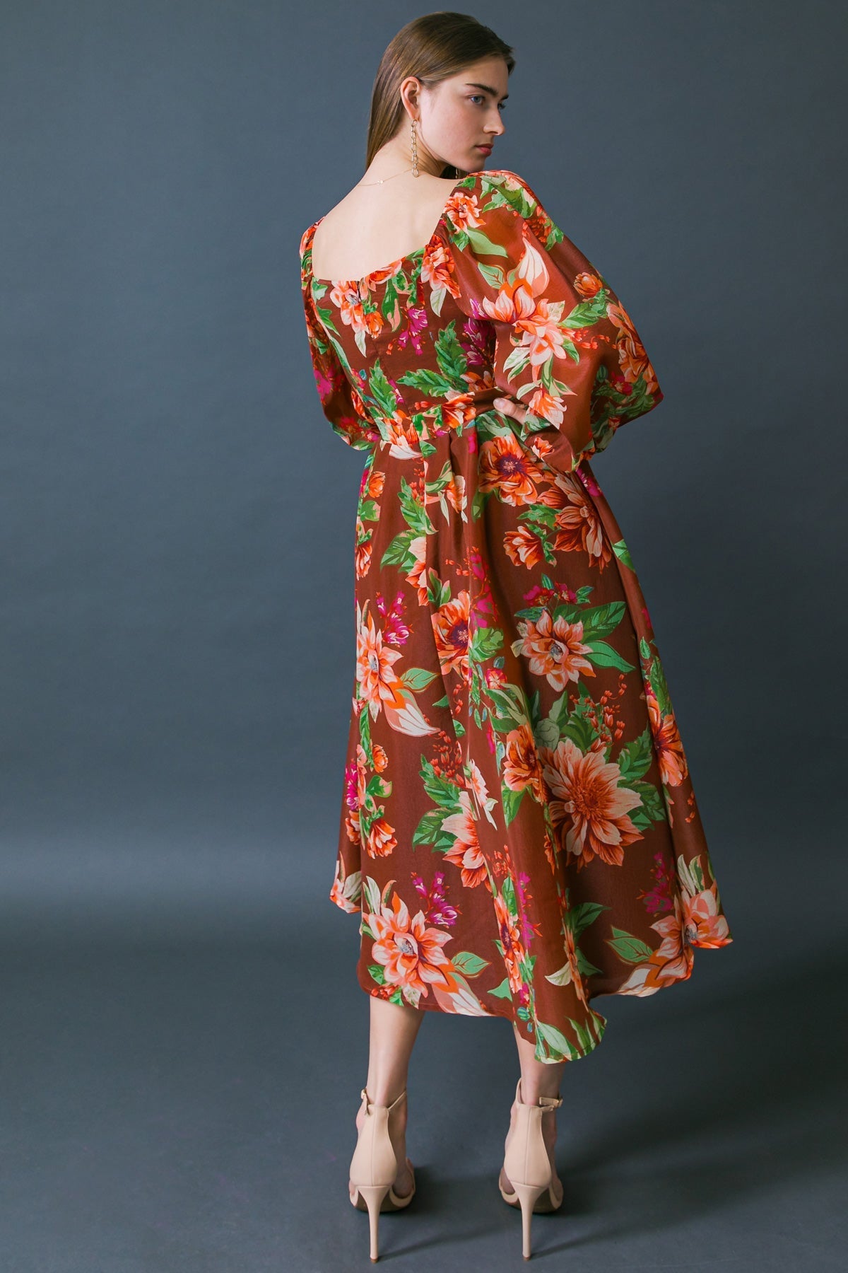 LET IT HAPPEN WOVEN ORGNZA MIDI DRESS Flying Tomato