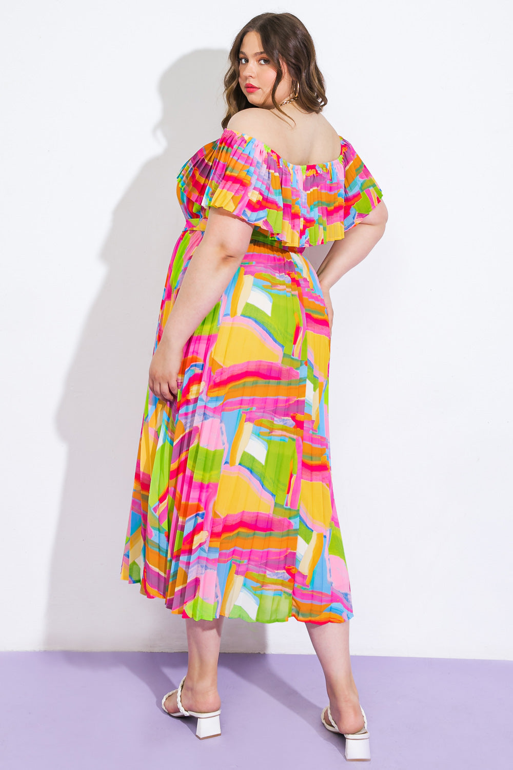 BLOSSOM BOULEVARD WOVEN MIDI DRESS Flying Tomato