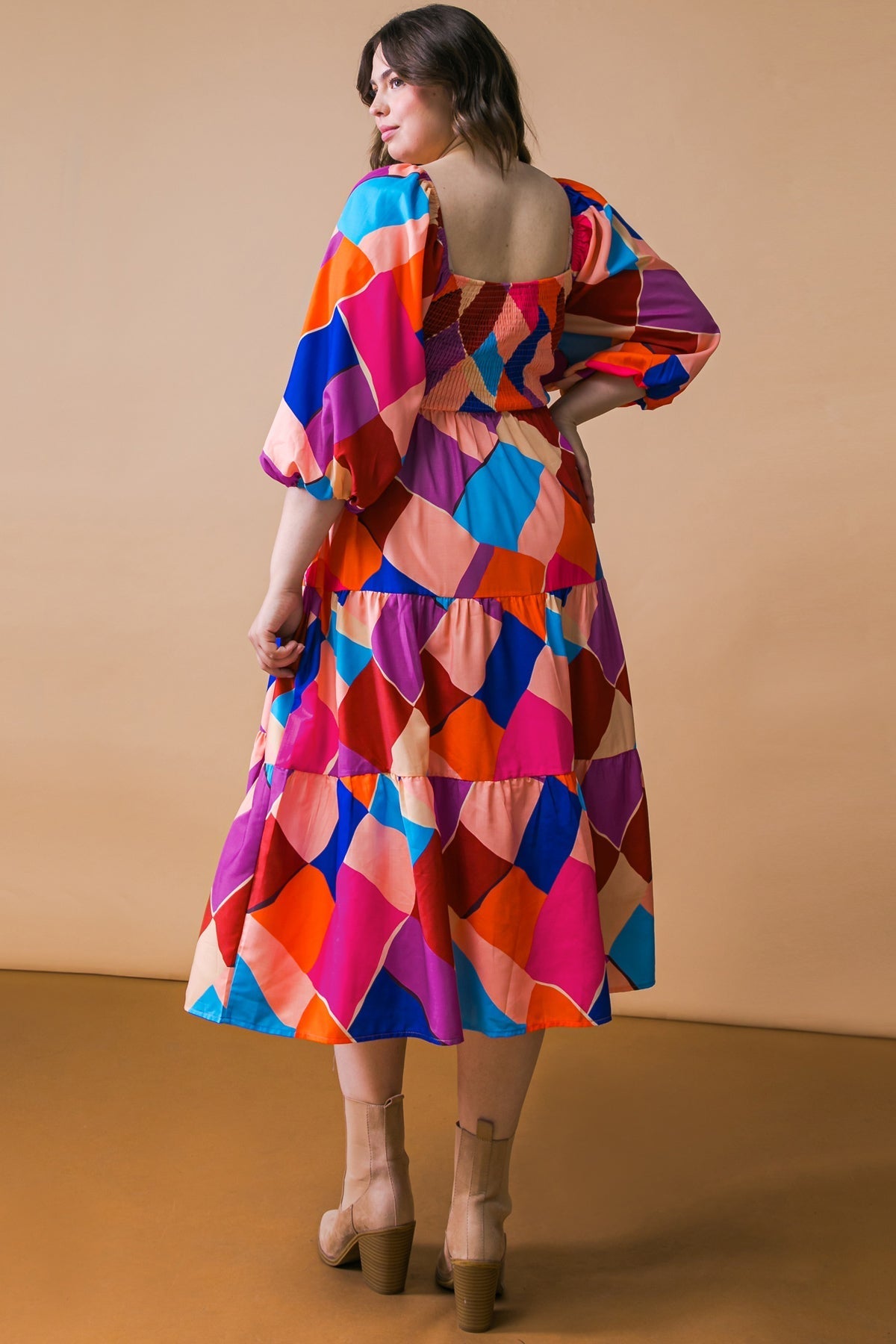 PULLING HEARTSTRINGS WOVEN MIDI DRESS Flying Tomato