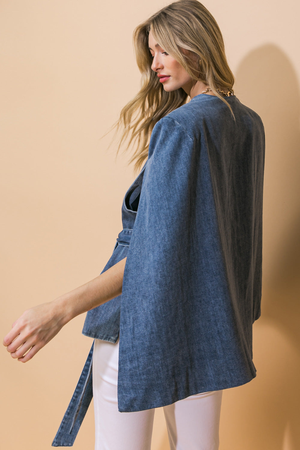 FORGOTTEN ROMANCE DENIM CAPELET