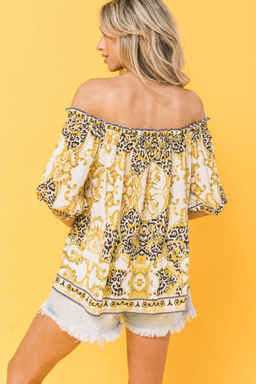 ENDURING ELEGANCE OFF SHOULDER TOP