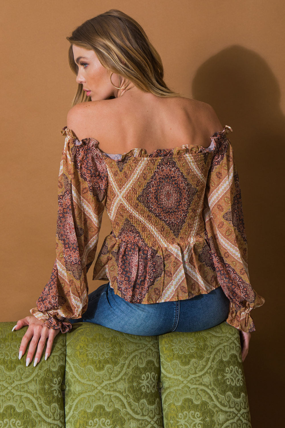 BOHO RAINBOW WOVEN TOP Flying Tomato