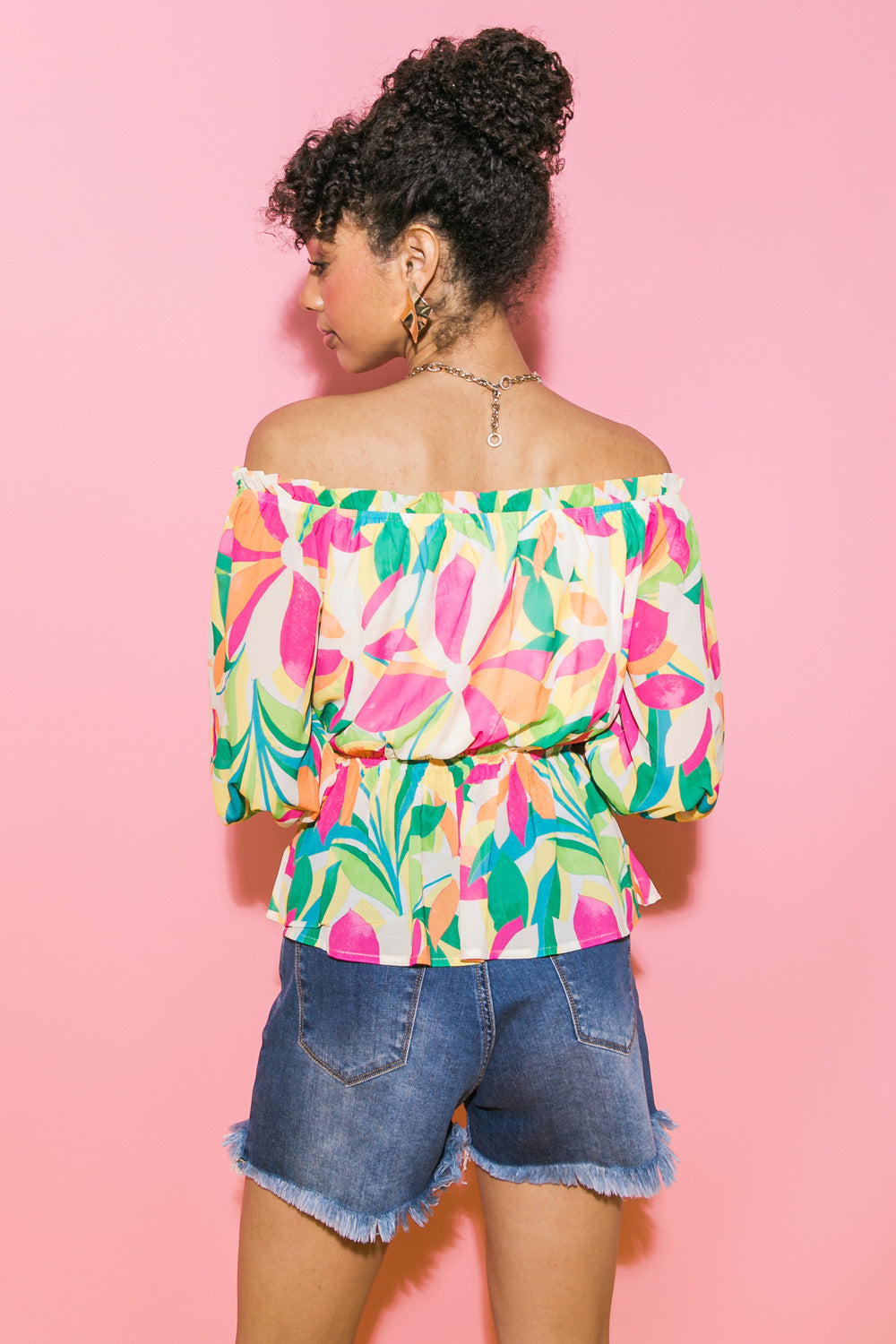 SEARCHING FOR CLARITY FLORAL WOVEN TOP