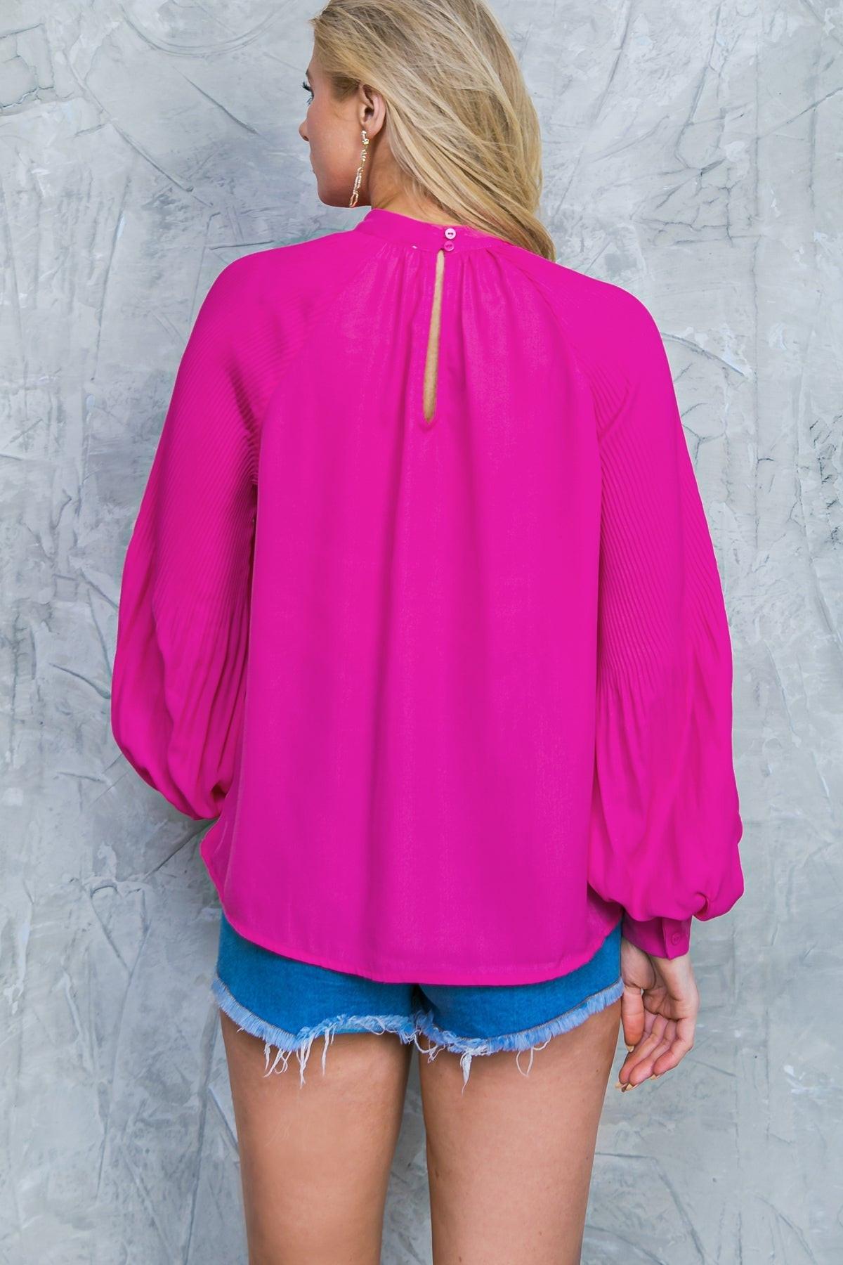 Flying Tomato MAKE NO MISTAKES WOVEN TOP displayed flat, highlighting its elegant drape and versatile design for quality ward