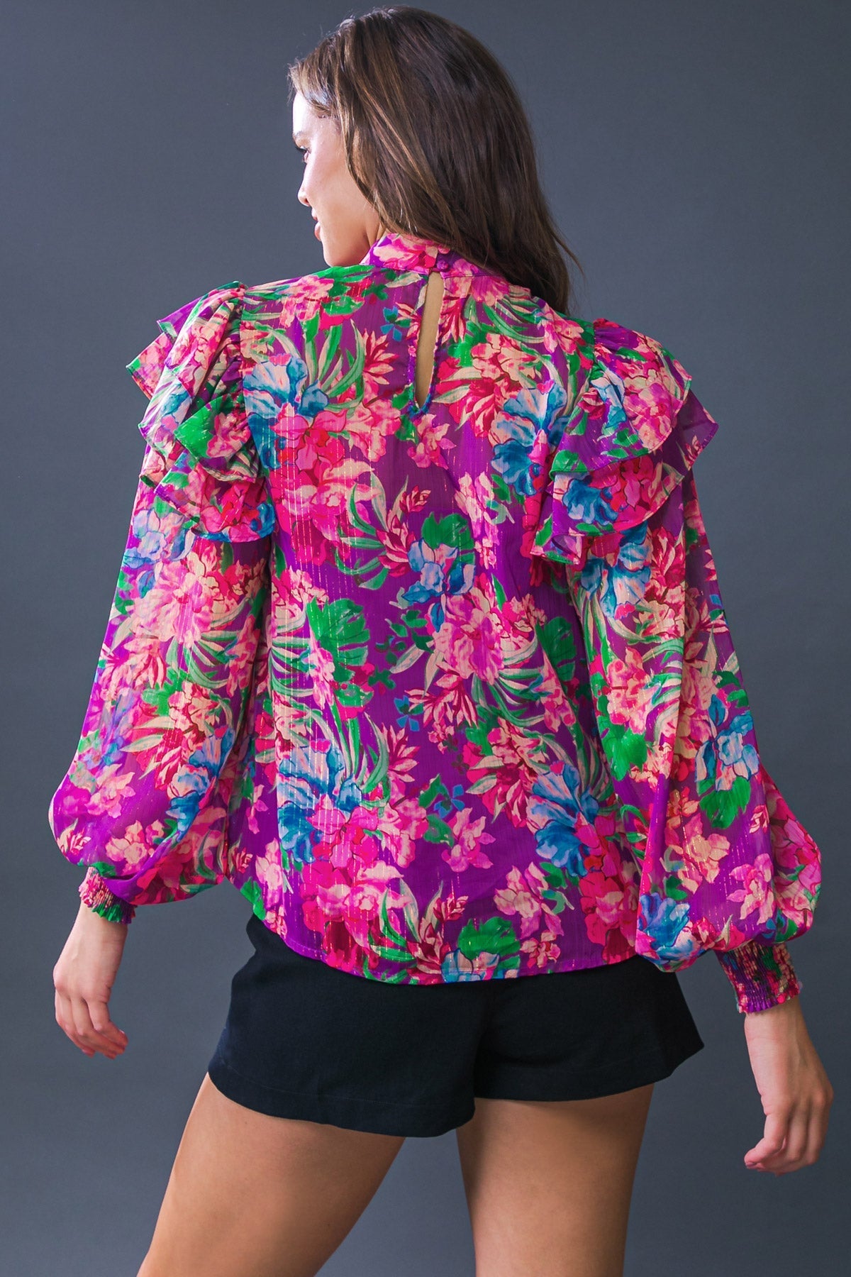 MAKES ME HAPPY WOVEN TOP Flying Tomato