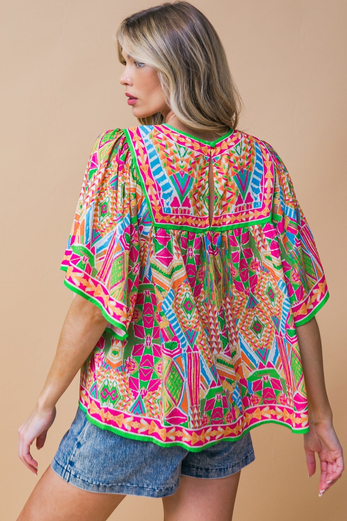 SPARKLY ENERGY WOVEN TOP Flying Tomato