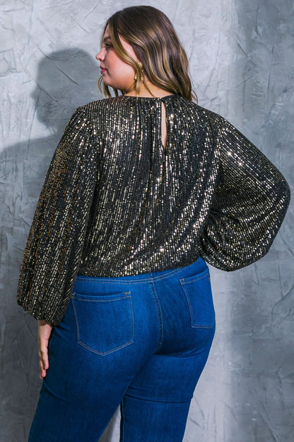 SPARKLING MEMORIES SEQUIN TOP