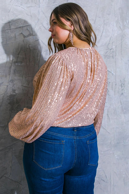 SPARKLING MEMORIES SEQUIN TOP