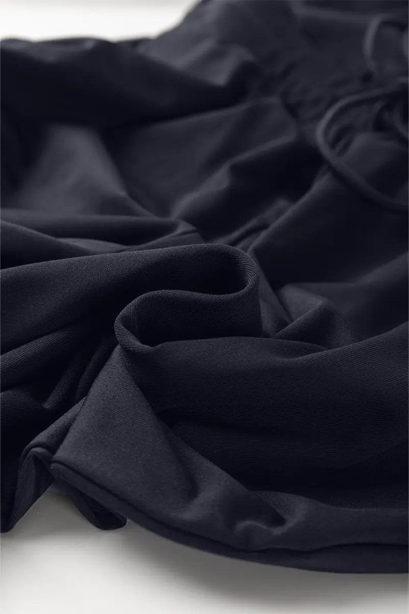 Black Casual Tank Style Tie Waist Pocketed Jogger Jumpsuit for Women - Love Salve 