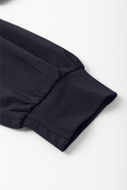 Black Casual Tank Style Tie Waist Pocketed Jogger Jumpsuit for Women - Love Salve
