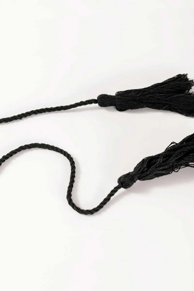 Black Plus Size Western Floral Print Fringed V Neck Dress - Love Salve 