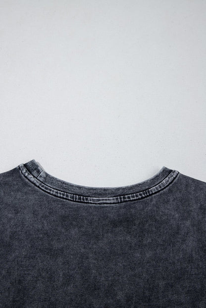 Black Vintage Nashville Tennessee Graphic Mineral Washed Tee - Love Salve 