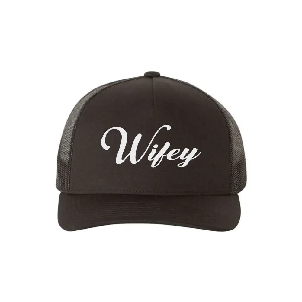 Embroidered Wifey Trucker Hat – Classic Mesh Cap for Wedding or Anniversary Adorb.co