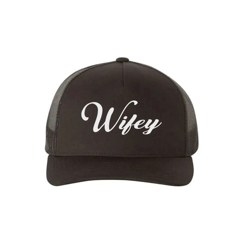 Embroidered Wifey Trucker Hat – Classic Mesh Cap for Wedding or Anniversary Adorb.co