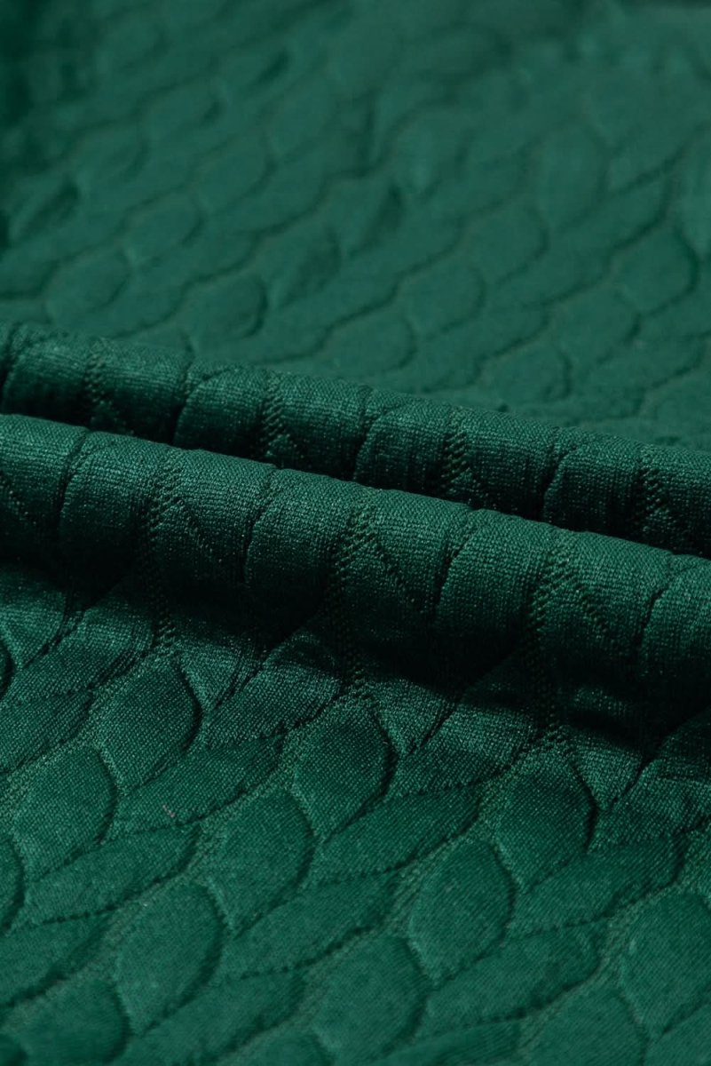 Blackish Green Merry And Bright Cable Knit Pullover Sweatshirt - Love Salve 