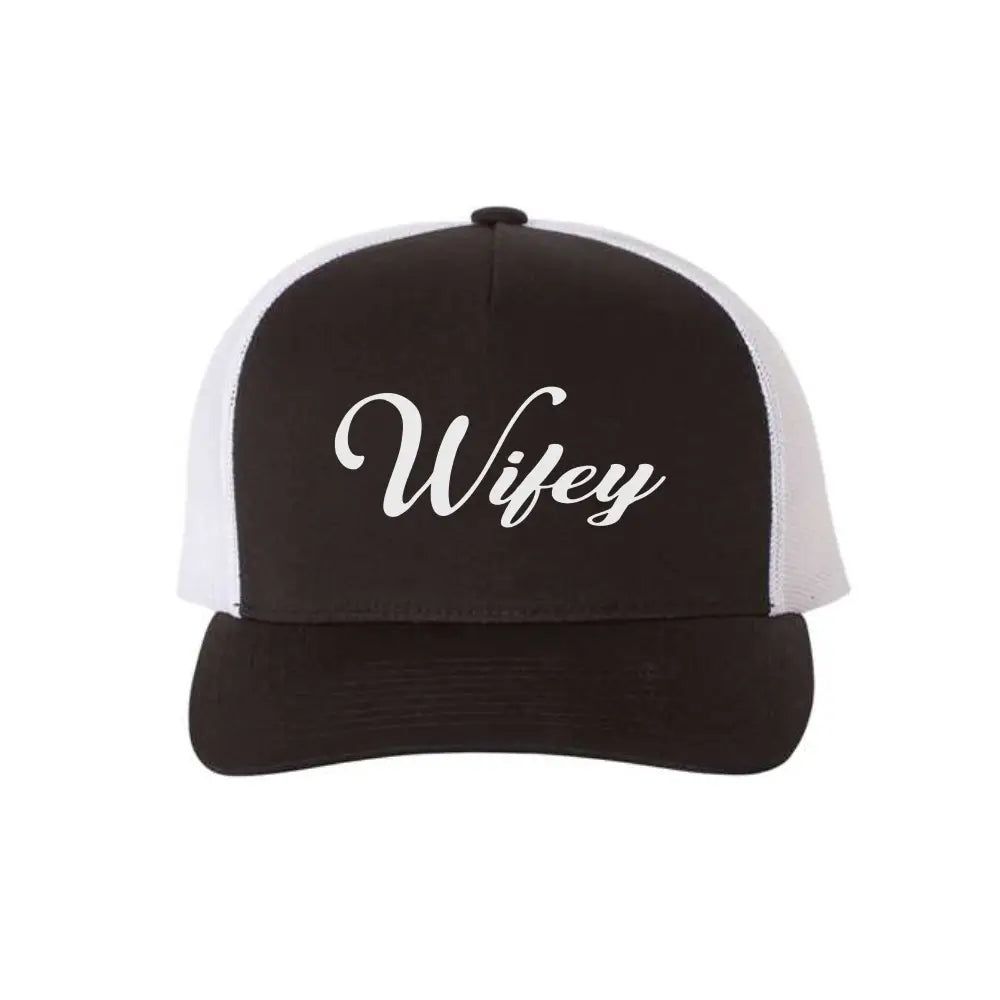 Embroidered Wifey Trucker Hat – Classic Mesh Cap for Wedding or Anniversary Adorb.co