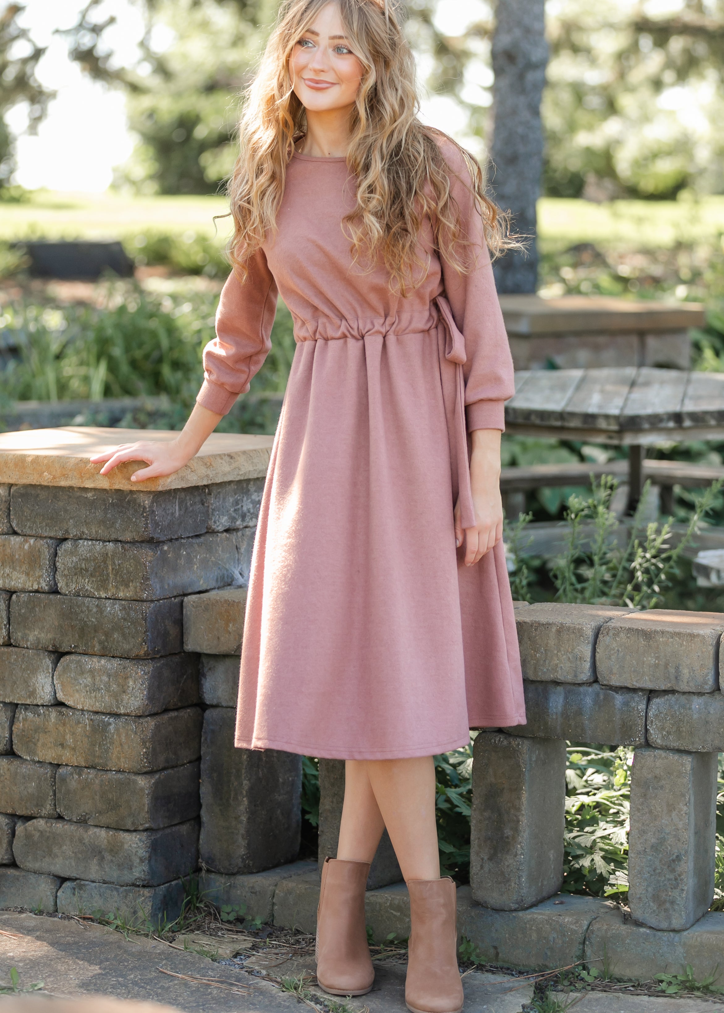 Blair Long Sleeve Midi Dress Inherit Co.