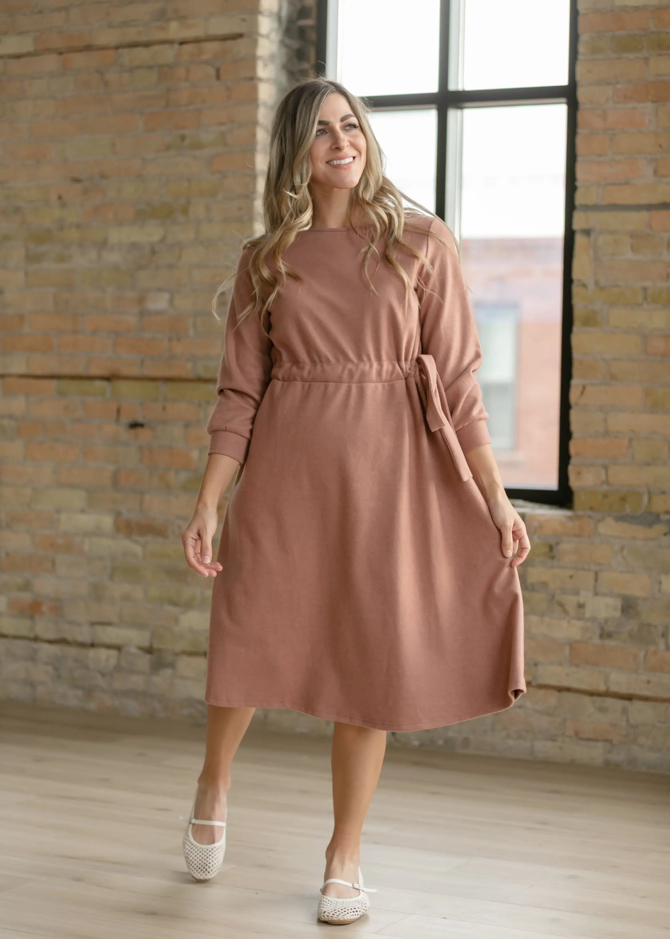 Blair Long Sleeve Midi Dress Inherit Co.