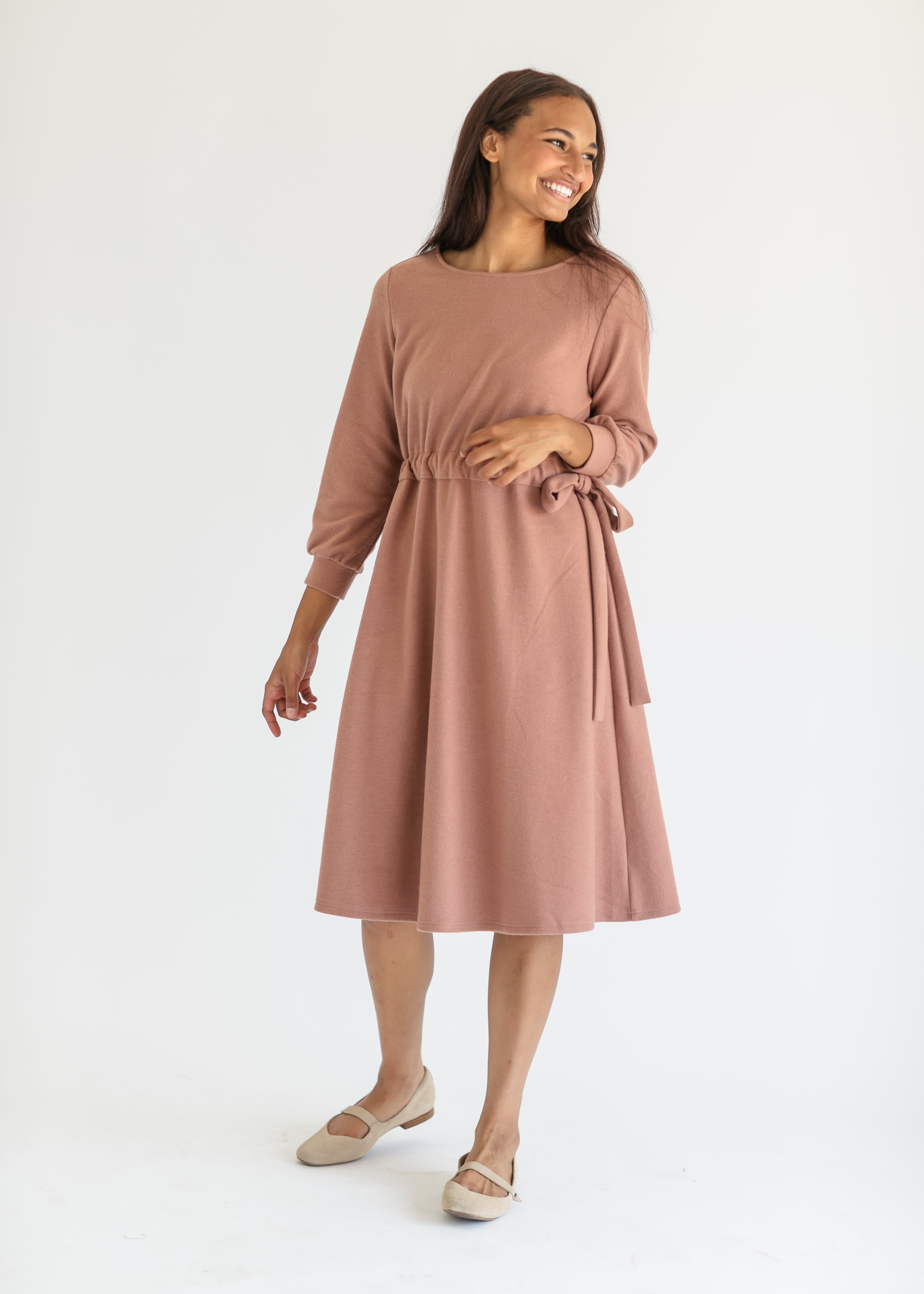 Blair Long Sleeve Midi Dress Inherit Co.