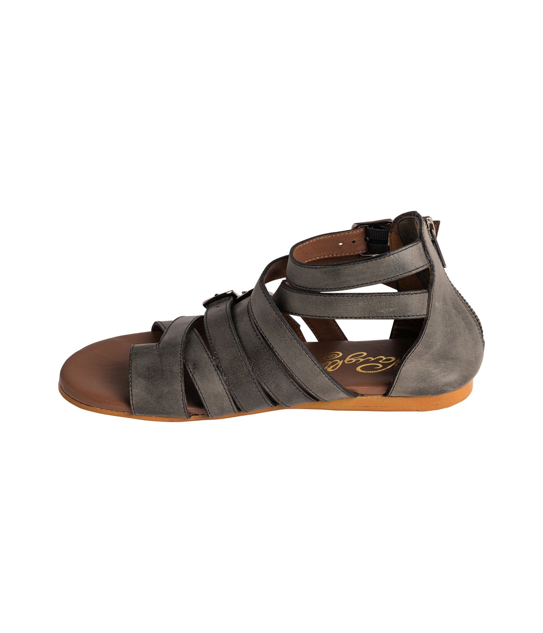 Blair Black Leather Sandals With Adjustable Straps All Day Naughty Monkey