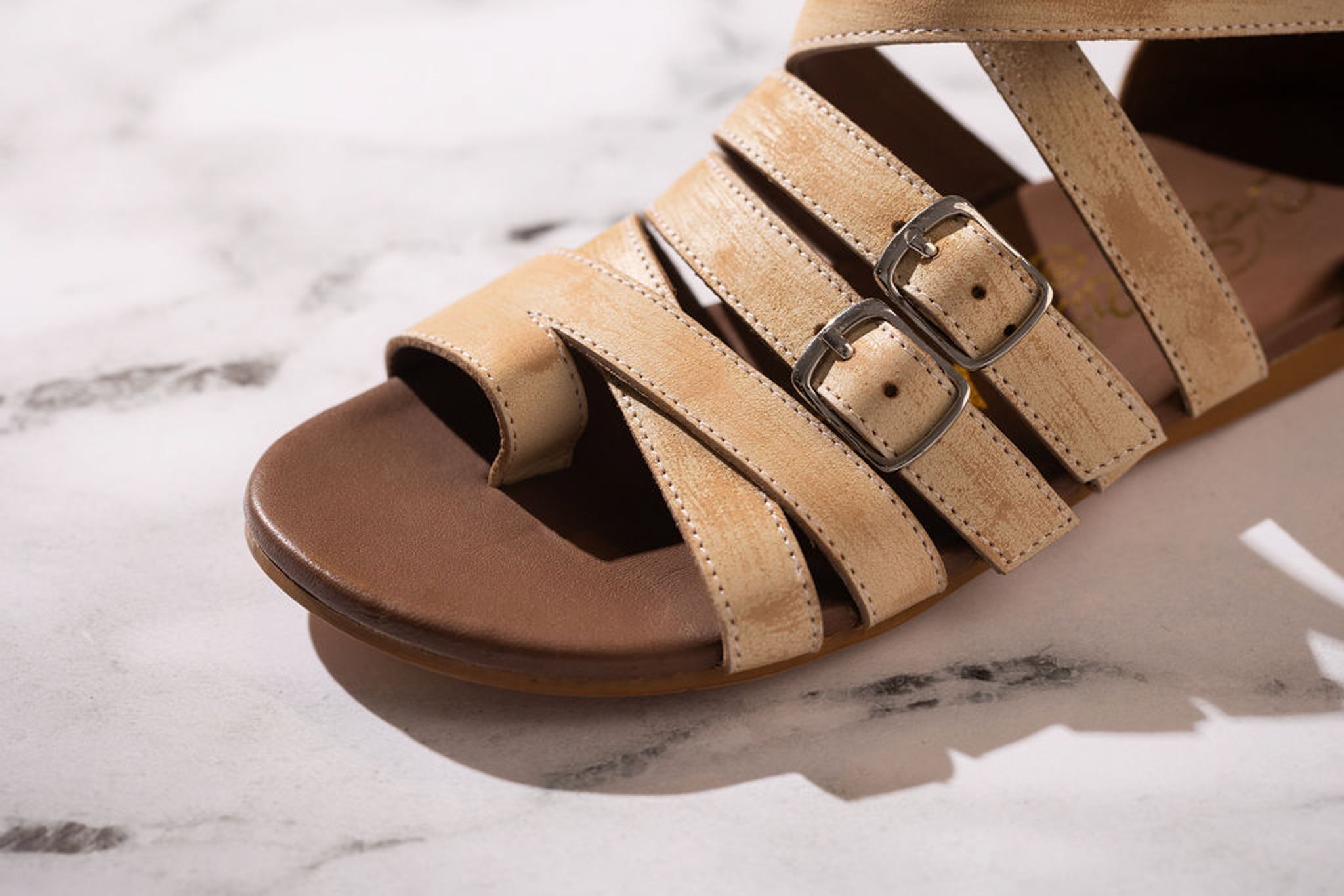 Blair White Leather Sandals With Adjustable Straps Wide Fit Naughty Monkey