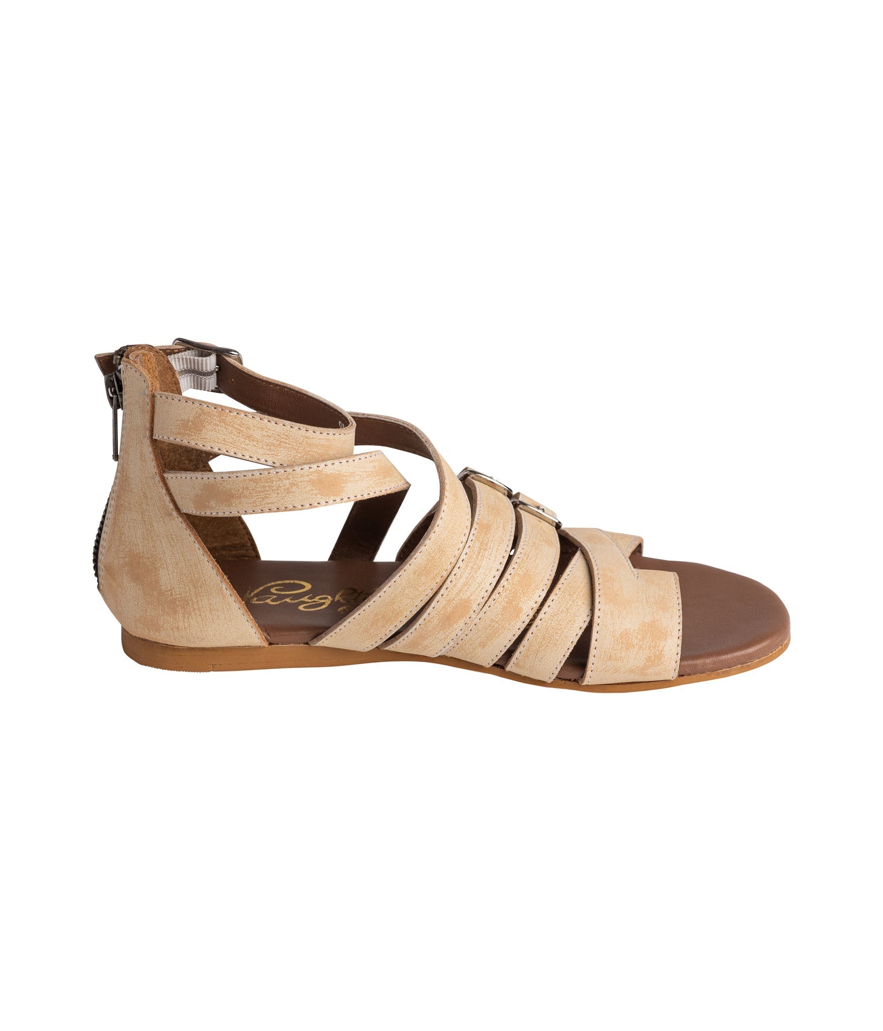 Blair White Leather Sandals With Adjustable Straps Wide Fit Naughty Monkey