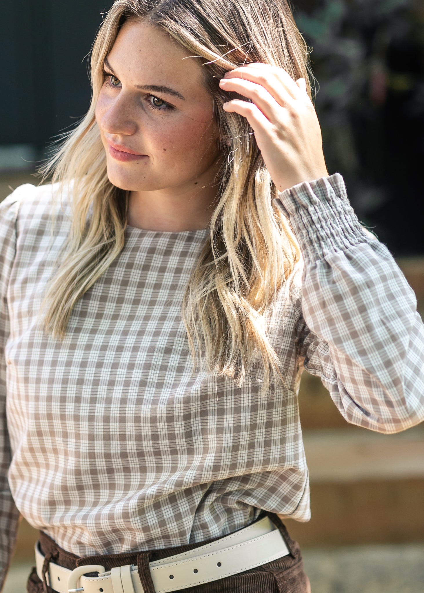 Blake Cinched Sleeve Blouse Inherit Co.