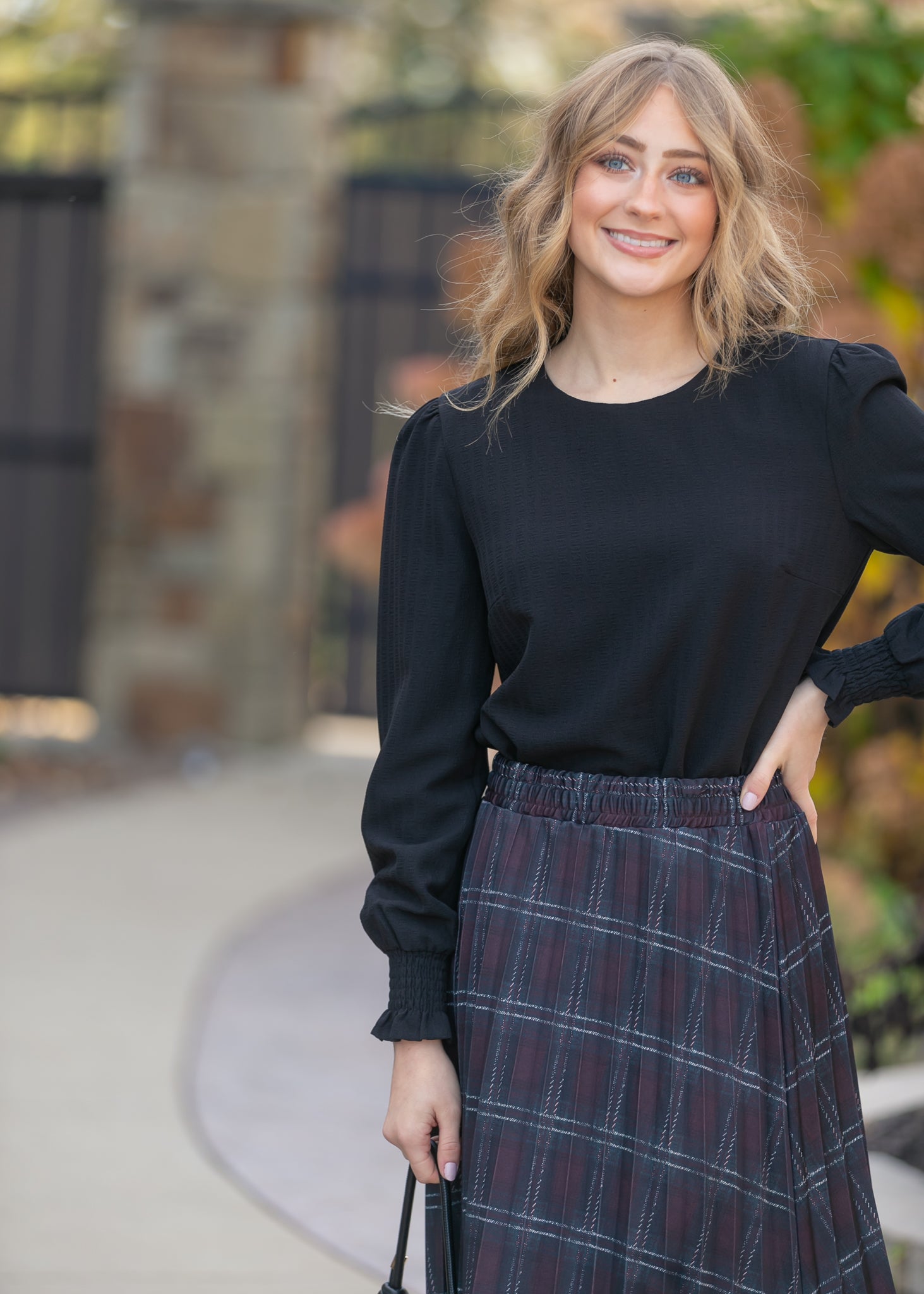 Blake Cinched Sleeve Blouse Inherit Co.