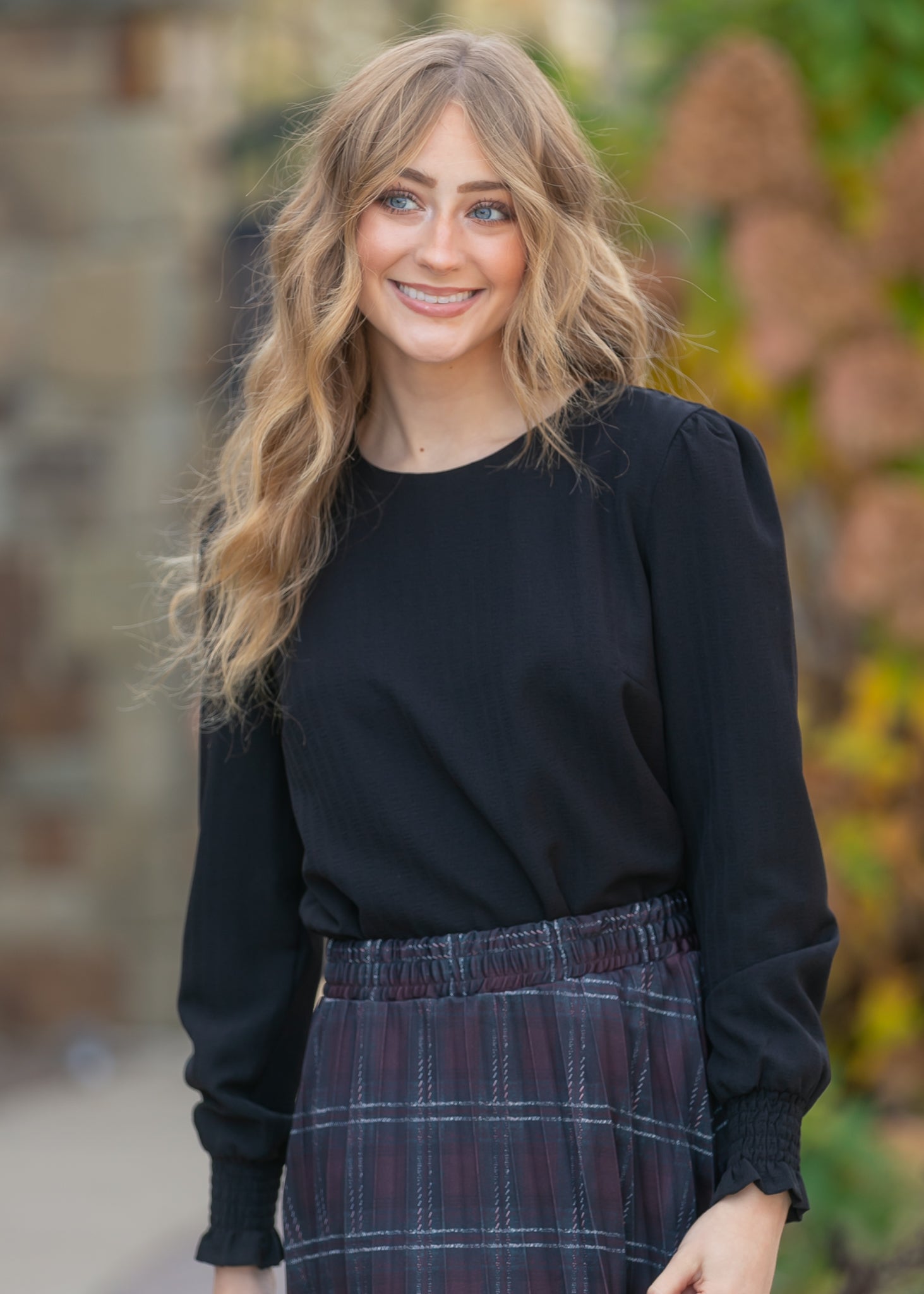 Blake Cinched Sleeve Blouse Inherit Co.