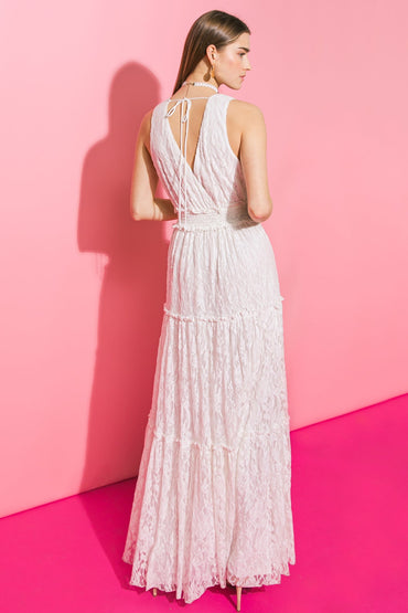 KISS ME MORE LACE MAXI DRESS