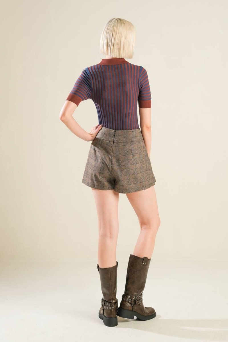 BLISSFUL STROLLS SWEATER POLO TOP - Love Salve