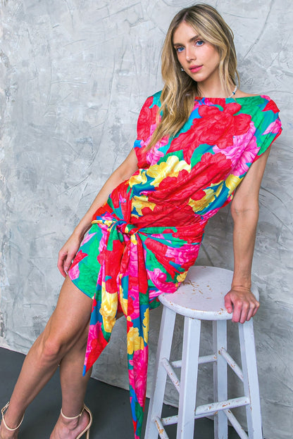 BLOOM SEASON WOVEN MINI DRESS - Love Salve