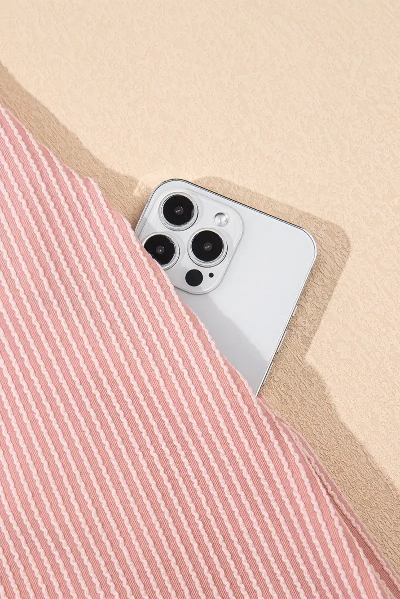 Blossom Corded Knit Crew Neck Puff Sleeve Mini Dress - Love Salve 