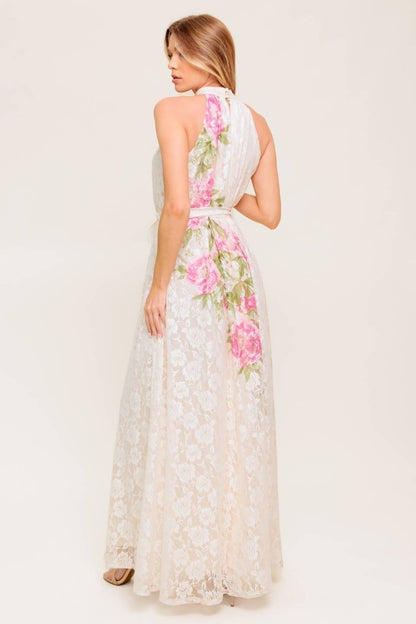 BOTANICAL DREAM WOVEN LACE MAXI DRESS - Love Salve